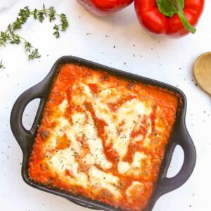 Gnocchi met geroosterde paprika saus