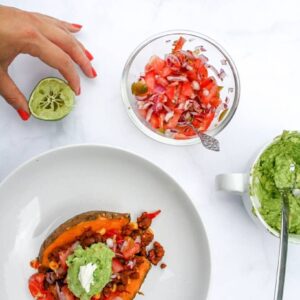 Mexicaanse gepofte zoete aardappel